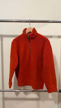 Bossini Men's Burnt Orange Fleece 1/4 Zip Pullover